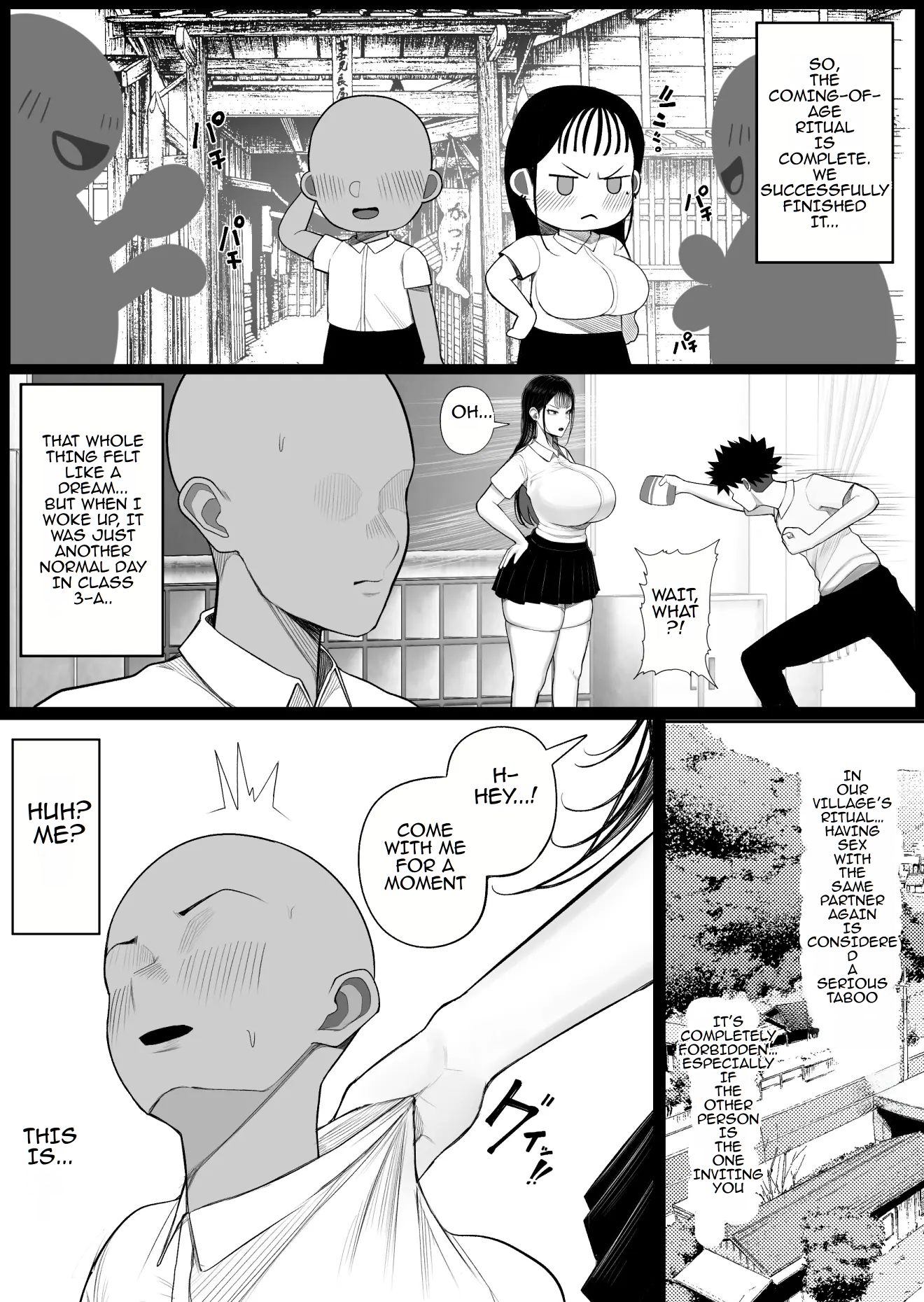 Hentai Manga Comic-A Story About Fucking a Big-Titted Delinquent Because of Village Traditions-Read-40